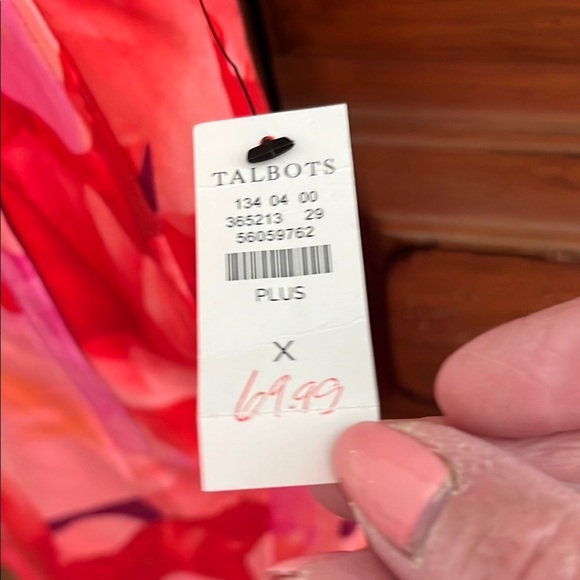 Talbots Pink and Red Floral Skort Size Plus X - Picture 2 of 7